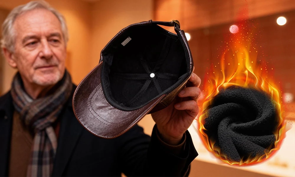 WarmGuard Cap interior fleece lining providing thermal insulation for cold weather protection